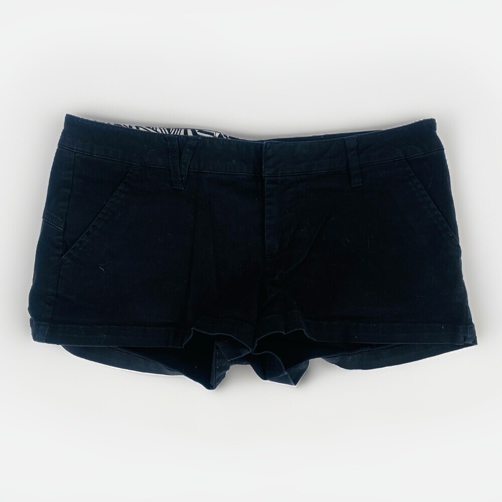 Vintage Volcom Emo Black Micro Shorts Historically Accurate Low Rise Size 5 27